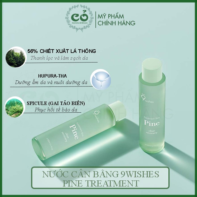 Nước Cân Bằng 9 WISHES PINE TREATMENT SKIN 150ml