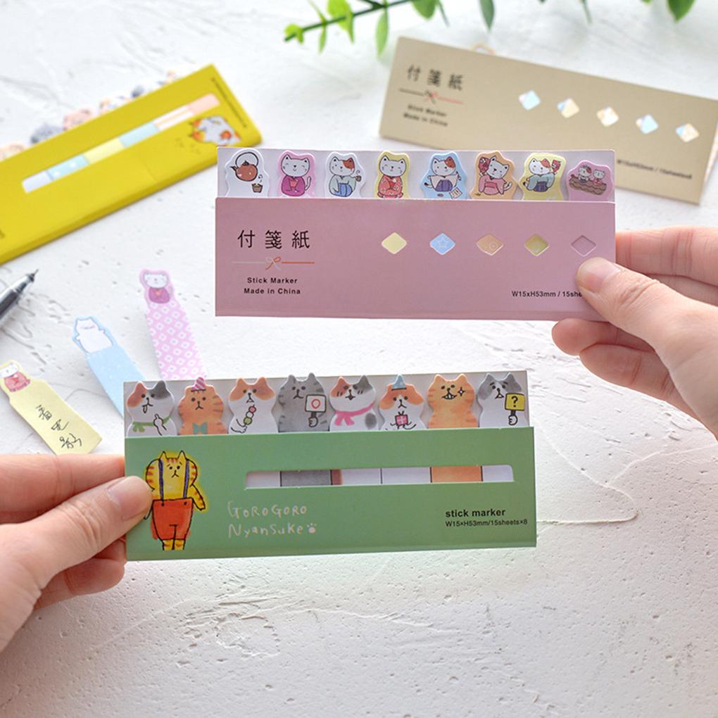 Nhãn Dán Ghi Chú Họa Tiết Hoạt Hình Động Vật Đáng Yêu