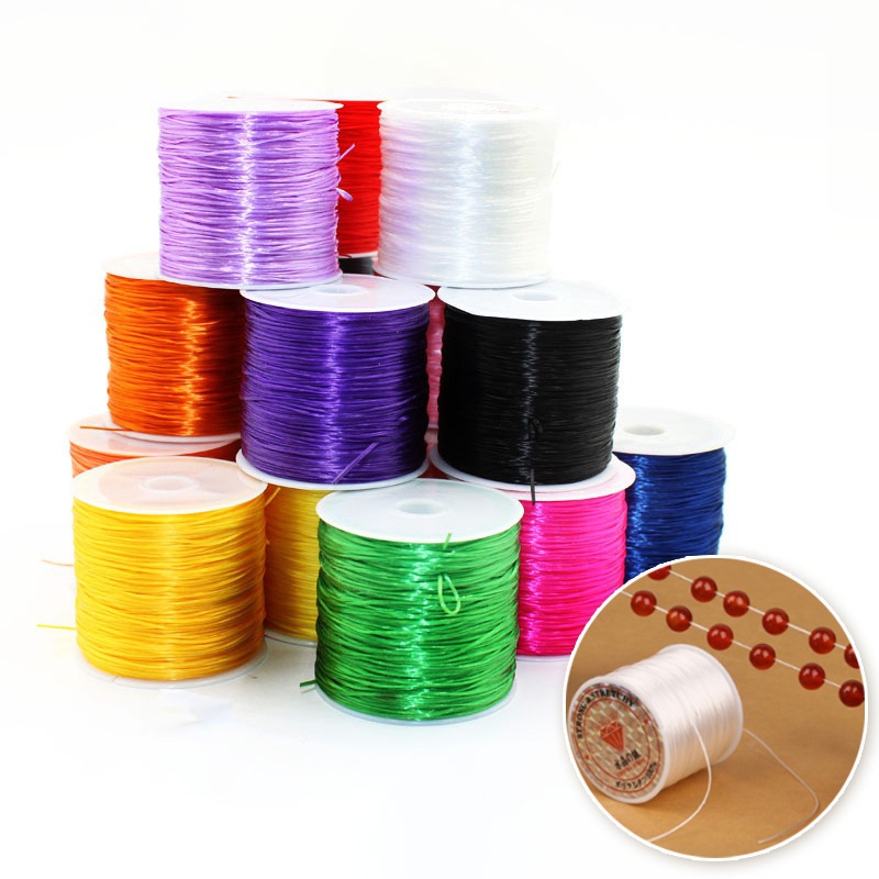 Cuộn 60m Dây Cước Co Giãn Dùng Làm Vòng Đeo Tay