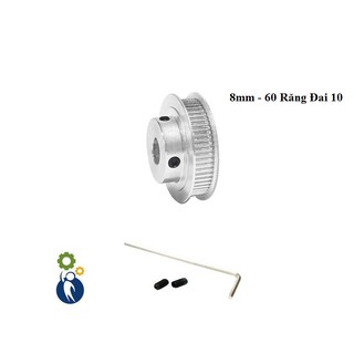 Buly, Puly, Pulley Trục 8mm - 60 Răng Đai 10, sử dụng với dây đai 2GT-10mm