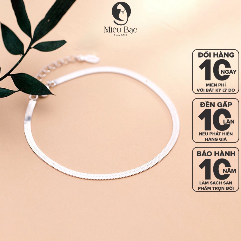 Lắc tay bạc nữ đẹp chất liệu bạc S925 trẻ trung phong cách thời trang Ulzzang Unisex thương hiệu Miêu Bạc L400714