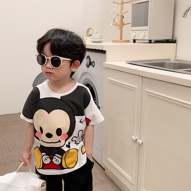 Áo Thun Ngắn Tay Họa Tiết Thỏ Hoạt Hình Thời Trang Mùa Hè Hàn Quốc Dành Cho Trẻ