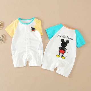 Bộ áo liền quần in hình chuột Mickey dễ thương dành cho bé