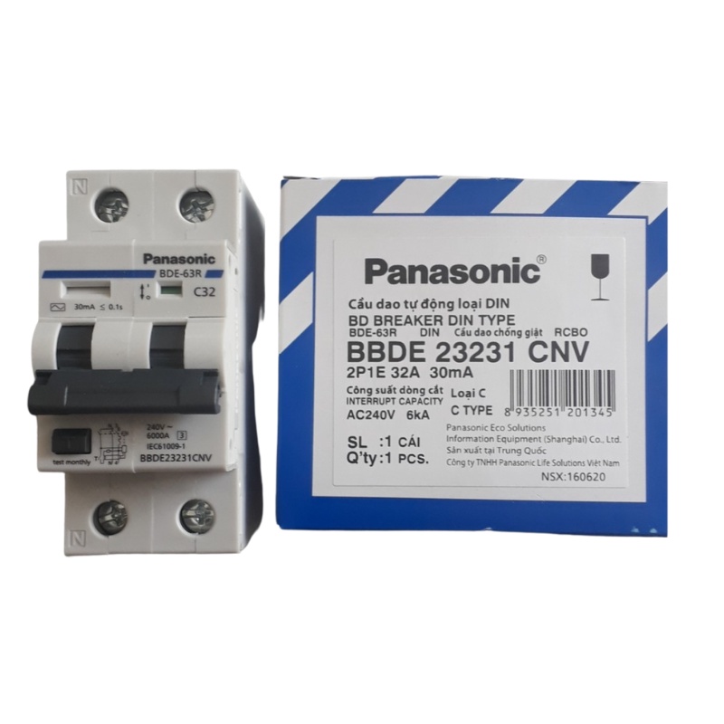 ✅Cầu dao CB tự động Panasonic loại 2 cực-HÀNG CHÍNH HÃNG✅