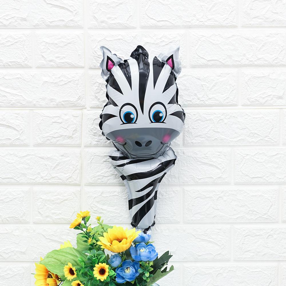 LAKAMIER Set 2 / 6 Bong Bóng Lá Nhôm Chủ Đề Sở Thú Trang Trí Tiệc Sinh Nhật Cho Bé