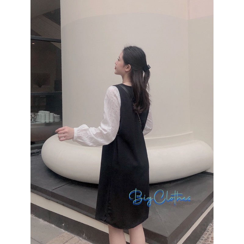 Đầm váy bigsize BigClothes thiết kế tay bồng ren dáng công sở BC021