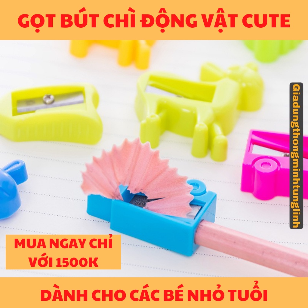 Gọt bút chì, xoáy bút chì động vật cute bằng nhựa - tiện lợi cho bé sử dụng