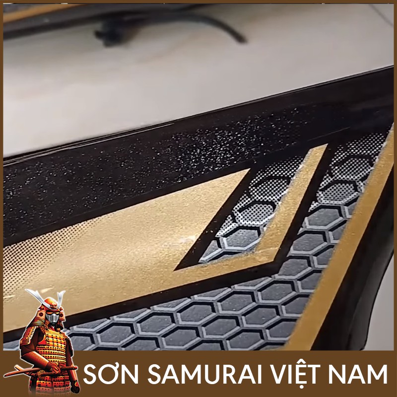 Màu Đen Kim Loại Sơn Samurai - Combo Sơn Xịt Samurai Màu Đen K159