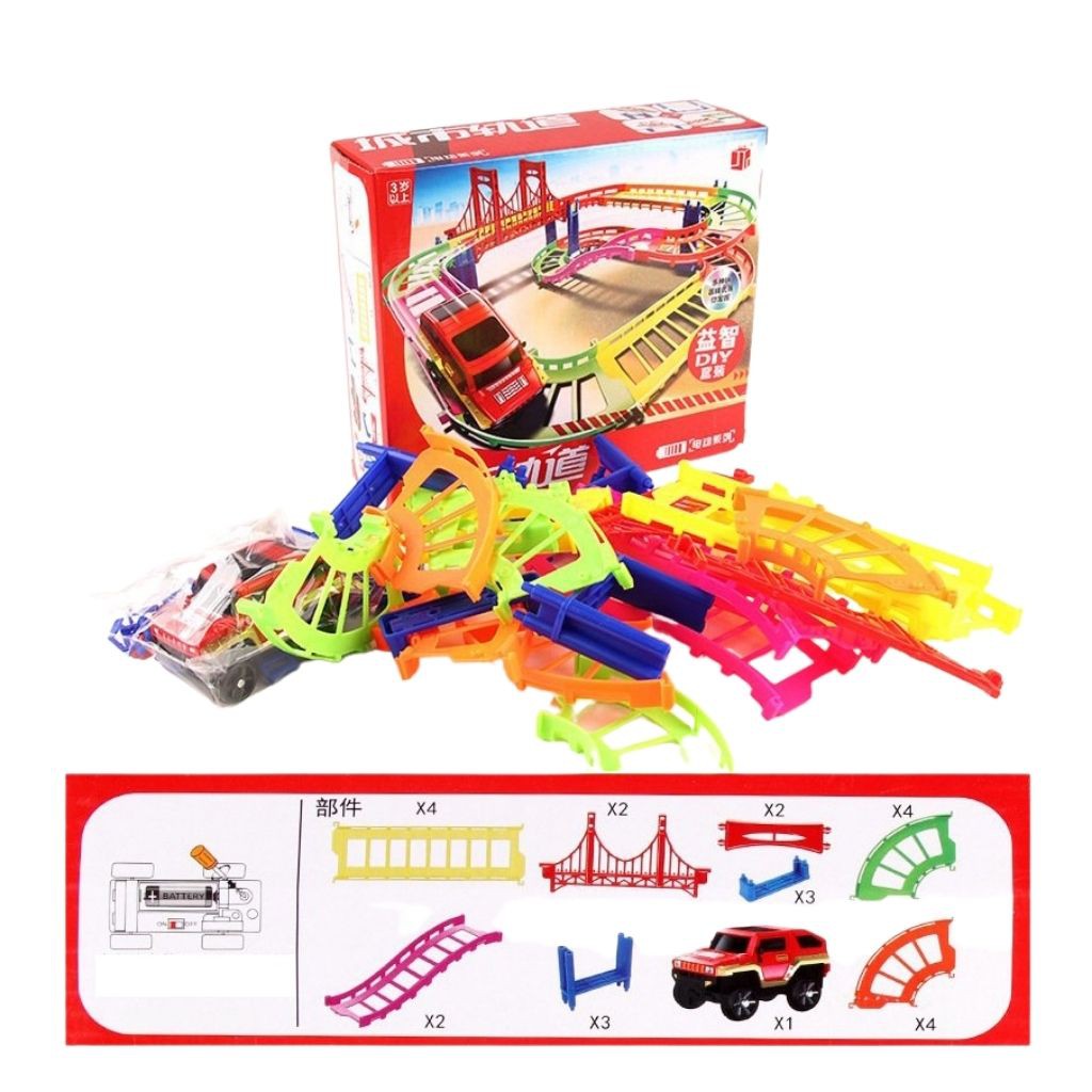 Đồ Chơi Đường Đua Ô Tô, Đồ Chơi Cho Bé Trai Lắp Ráp Đường Ray Tư Duy Sáng Tạo Cho Bé, Shop Mẹ Mốc ,OTDR
