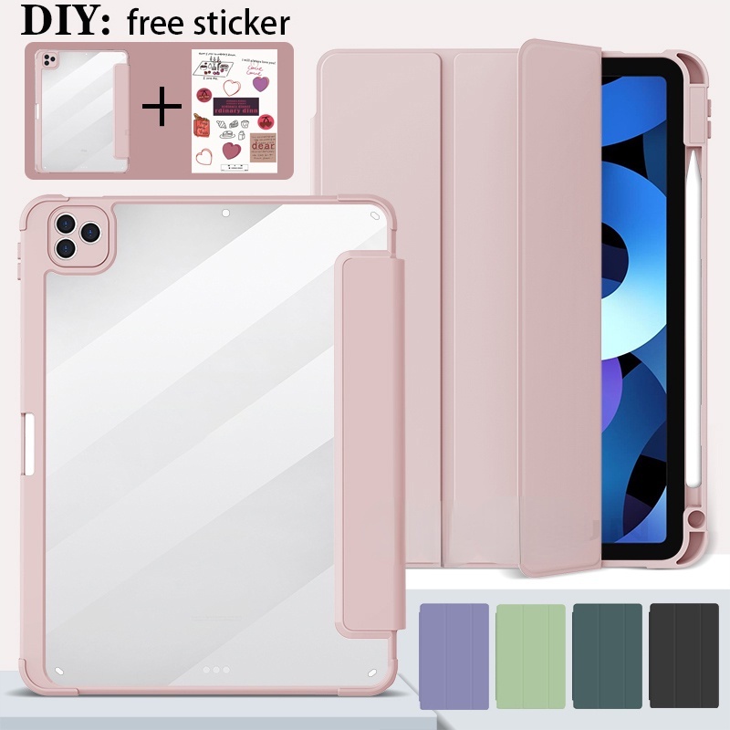 Ốp Máy Tính Bảng Trong Suốt Cho iPad 9th Gen 8th 7th 6th 5th Air5 Pro 11 Case 2020 2021 for Air 2 2018 9.7 Mini 4 5 Air 3