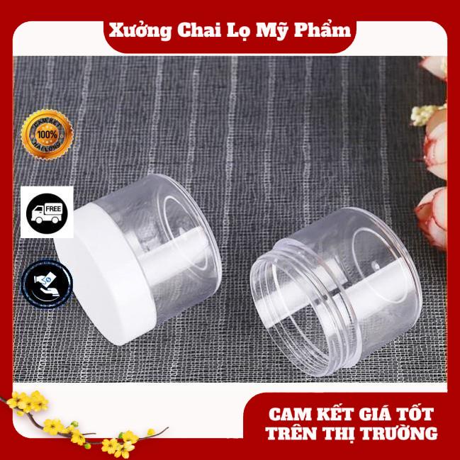 Hủ nhựa chiết mỹ phẩm 20g,30g nắp trắng , hủ đựng kem , phụ kiện du lịch