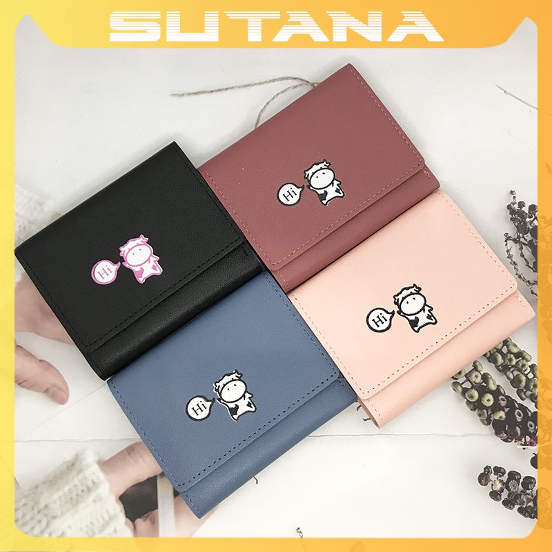 Ví nữ ngắn đẹp cầm tay mini nhỏ gọn bỏ túi nhiều ngăn dễ thương NG41