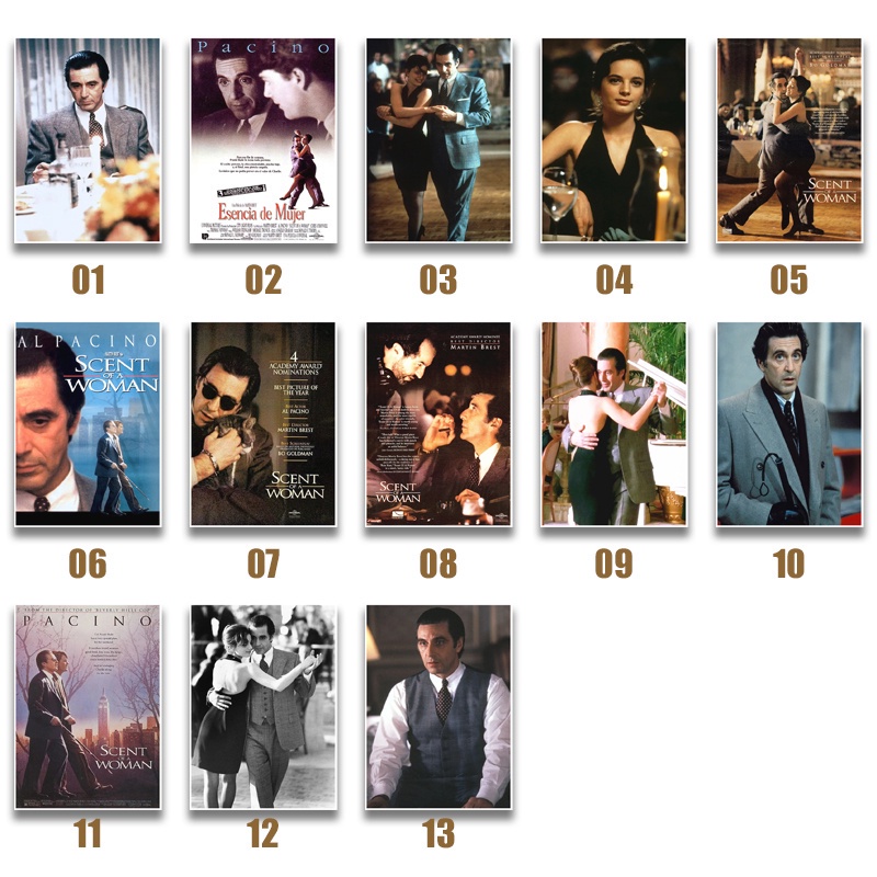 Set 3 Tấm Poster Giấy Kraft In Hình Phim Nước Hoa Cổ Điển Châu Âu Cho Nữ