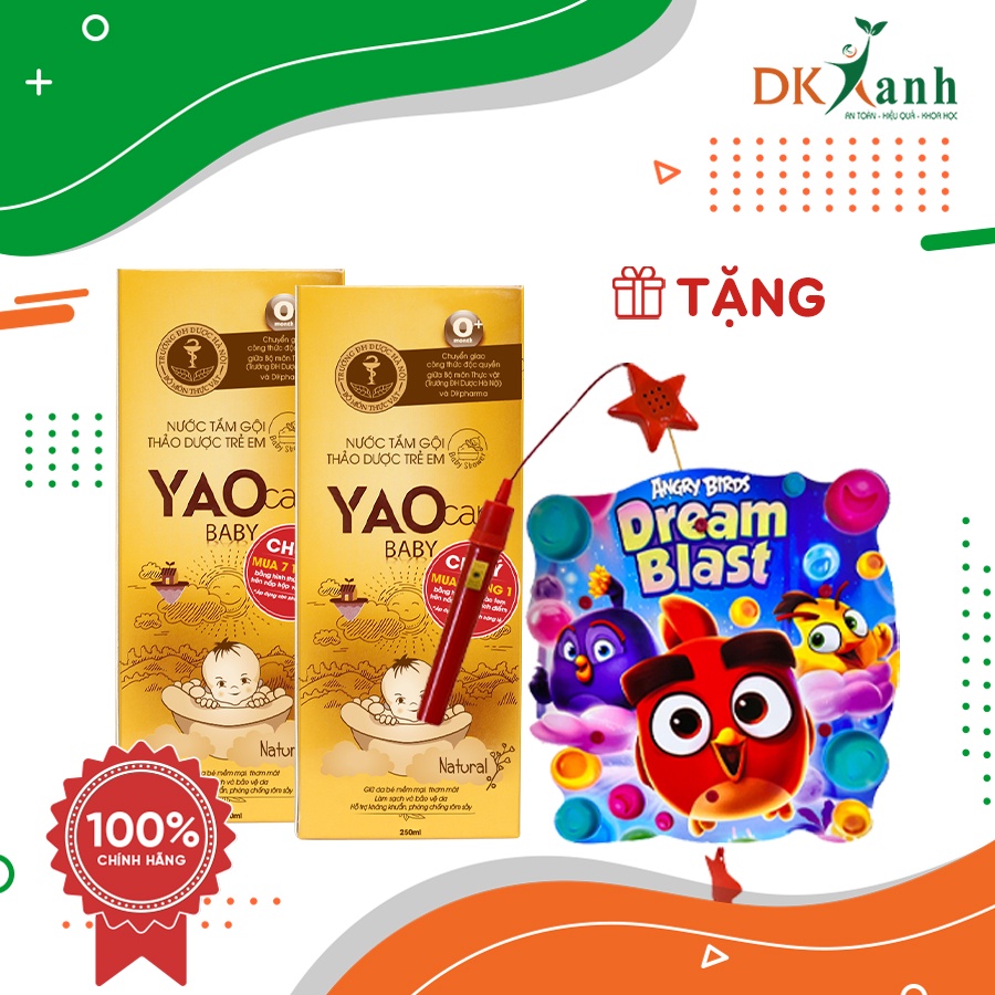 Combo 2 nước tắm thảo dược cho bé Yaocare baby