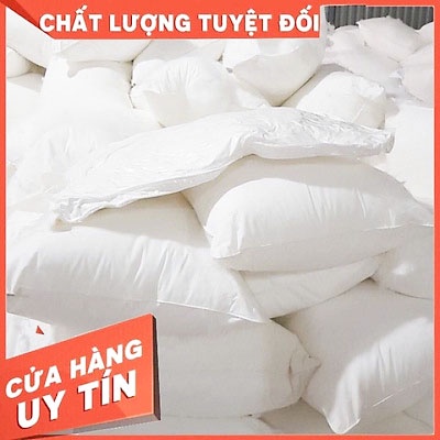 Gối,Ruột Gối hơi chất liệu sợi cao cấp, loại thấp và loại cao, cực mềm, giặt được, có khóa kiểm tra gòn