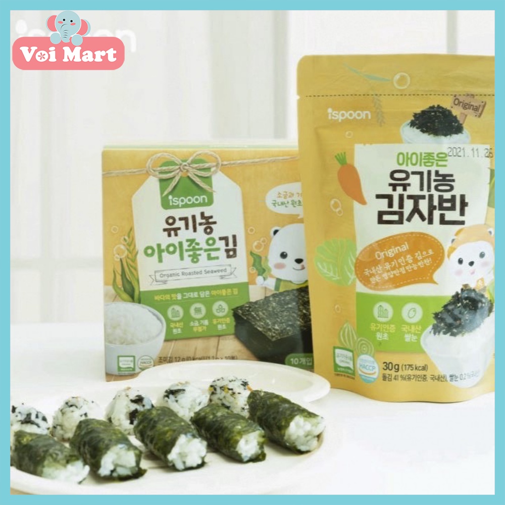 Rong Biển Vụn Rắc Cơm Hàn Quốc Ispoon - Rong Biển Hữu Cơ Nhập Khẩu
