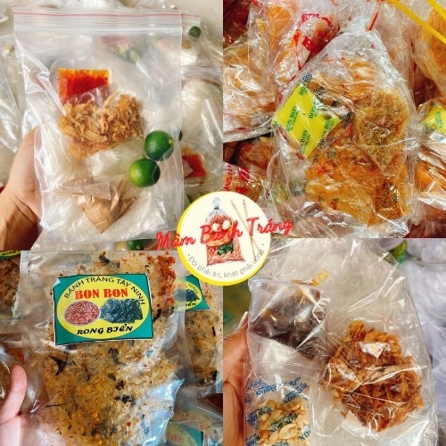 Bánh tráng sốt ớt sa tế cay muối nhuyễn bánh tráng phơi sương lá chuối nhỏ - 04101704