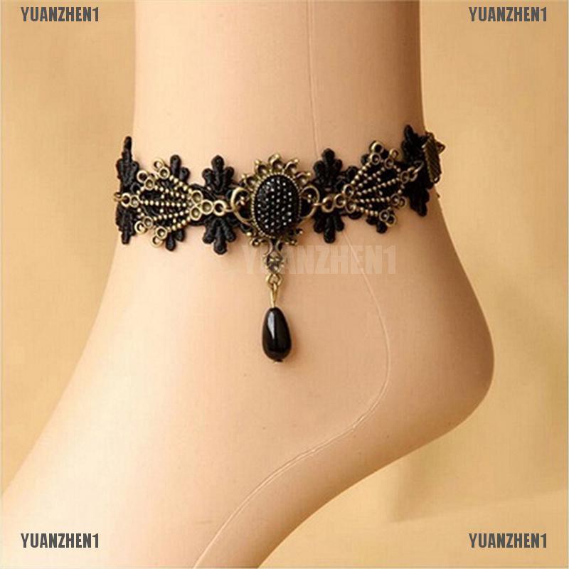Lắc Chân Ren Đính Hạt YUANZHEN1 Thời Trang Cho Nữ