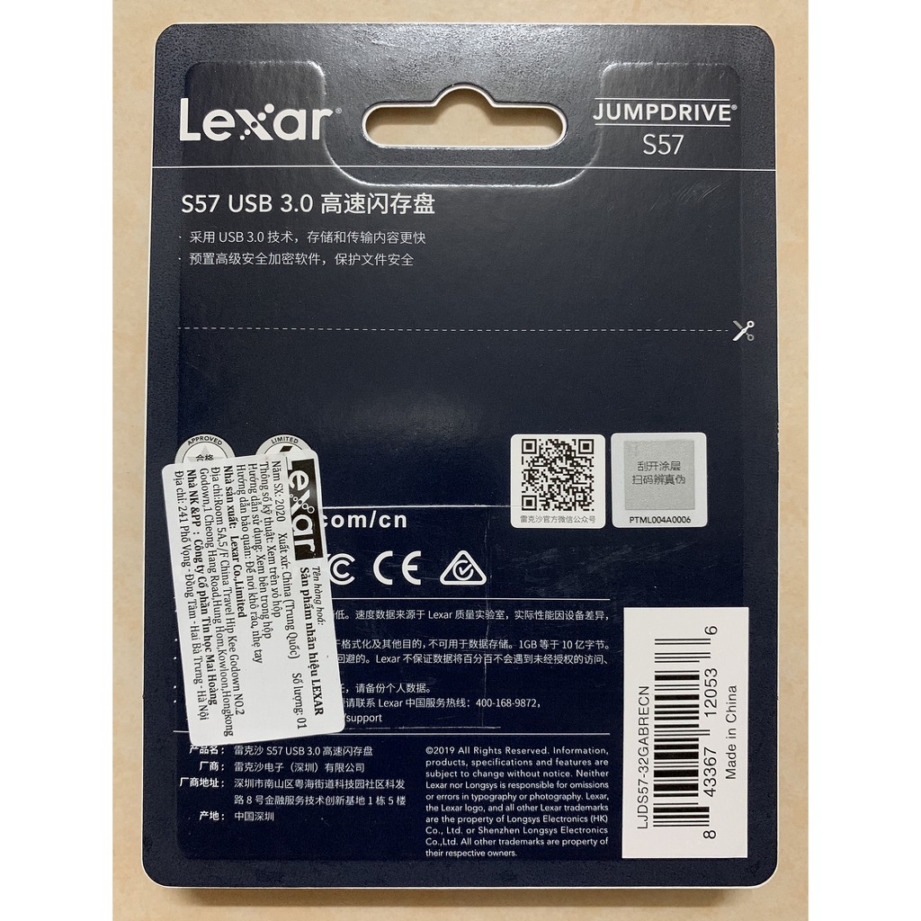 USB 3.0 Lexar JumpDrive S57 32Gb / 64Gb (Đỏ) - Chính hãng Mai Hoàng - Bảo hành 36 tháng | BigBuy360 - bigbuy360.vn