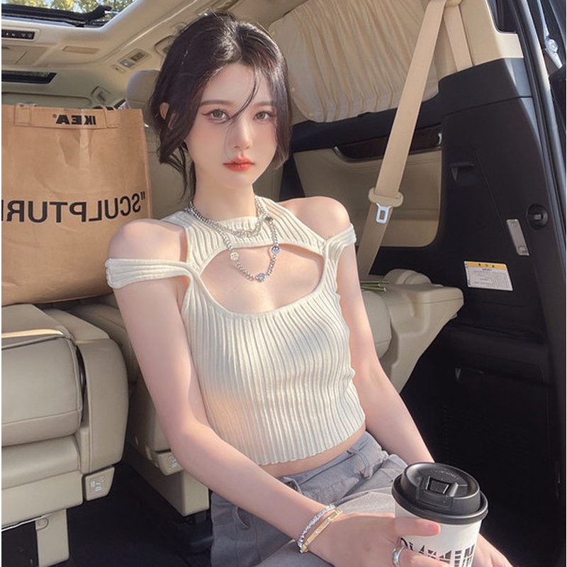 Áo Dệt Kim Sát Nách Thiết Kế Hợp Thời Trang Cho Nữ