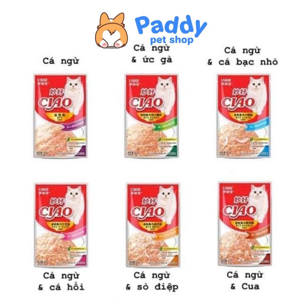 Pate Ciao 6 Vị Thơm Ngon Cho Mèo (Gói 60g)