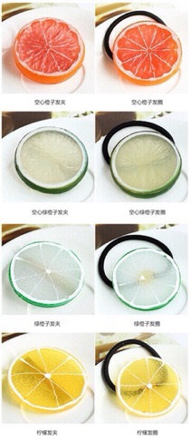 Dây cột tóc 3D hoa quả siêu cute
