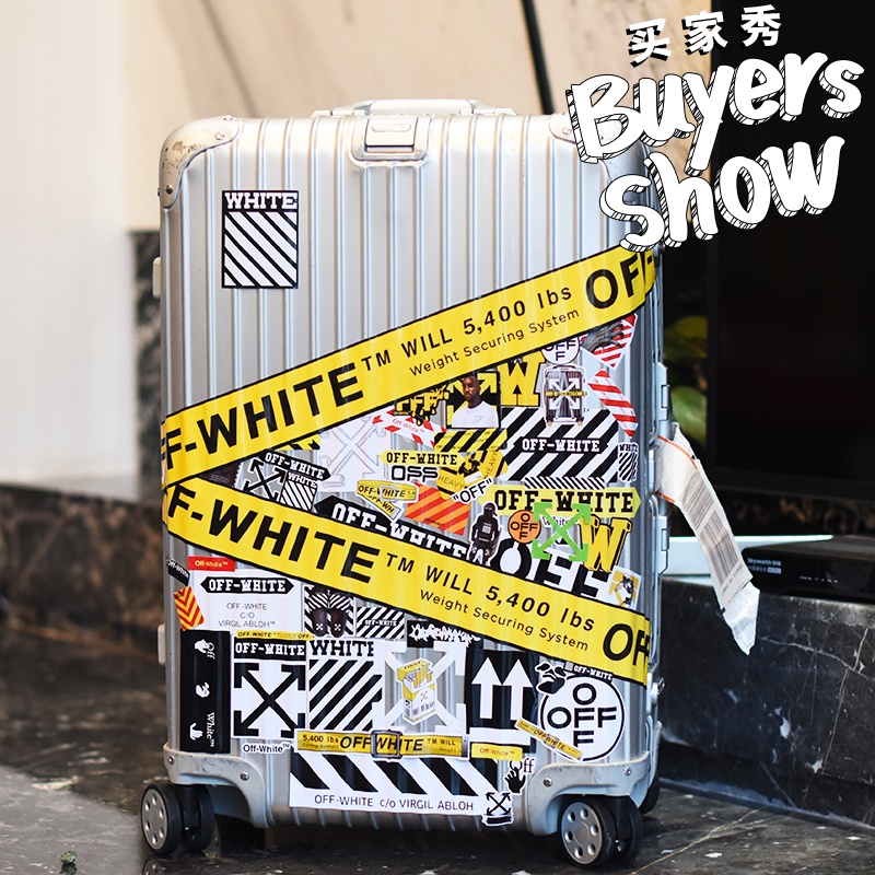 Bộ 20 Nhãn Dán Trang Trí Vali / Ván Trượt / laptop / Tủ Lạnh Họa Tiết off-white Cá Tính