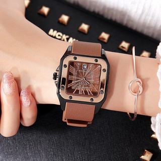 Thời trang GUOU 8154 Đồng hồ đeo tay nữ Đồng hồ đeo tay sang trọng Dress Watch Square Quartz Dress Gift