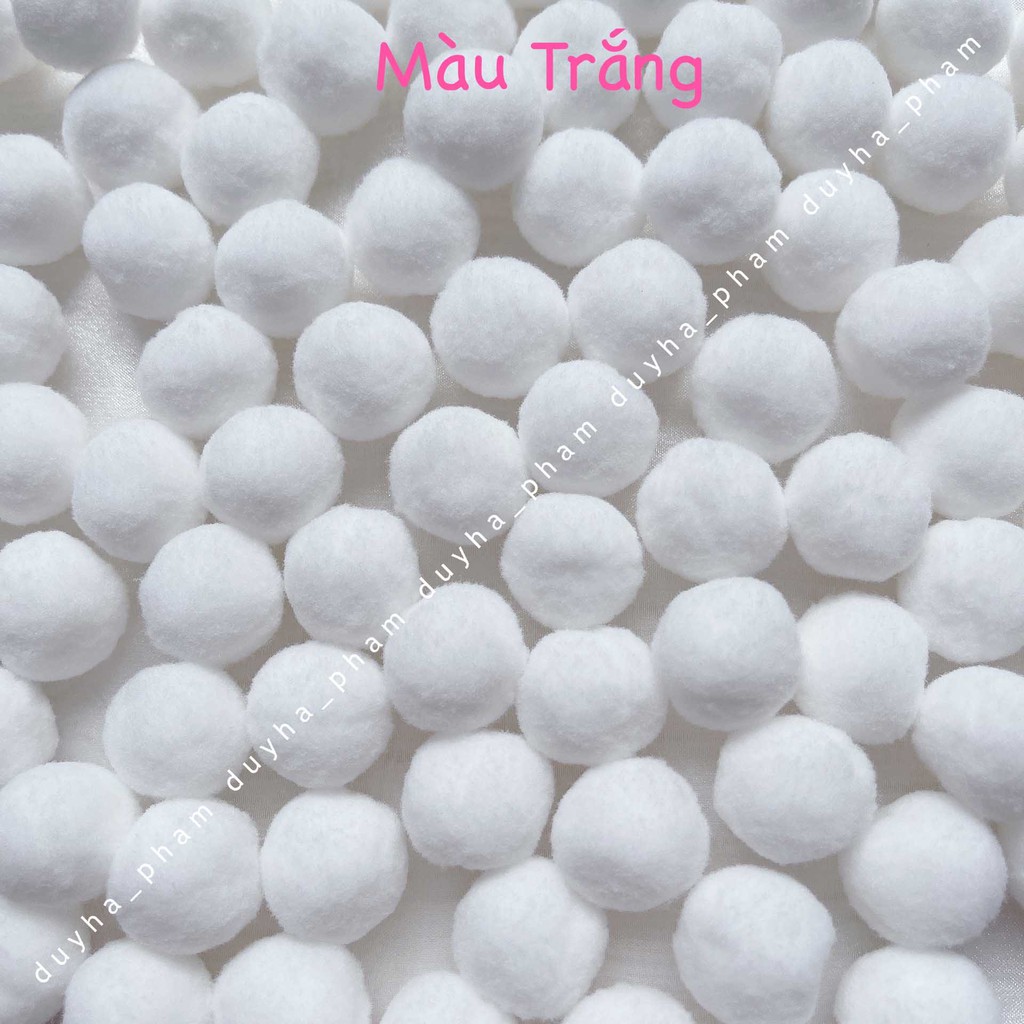 [NHIỀU SIZE]  HẠT POMPOM, HẠT LEN BÔNG