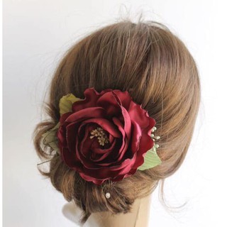 KẸP HOA HỒNG ĐỎ TIỂU THƯ  ❤️Kẹp Nơ Tóc Đẹp❤️ Búi tóc / Hoa cài Tóc Đẹp/Kẹp đính đá/ Phụ kiện cho nữ/ QUÀ TẶNG KHÁCH HÀNG