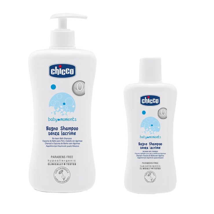 Sữa tắm gội cho bé Chicco chiết xuất hoa cúc 0M+ (200ml và 500ml)