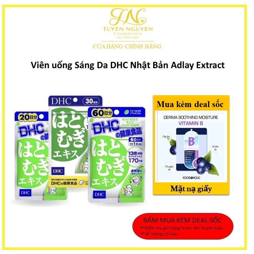 Viên uống Sáng Da DHC Nhật Bản Adlay Extract