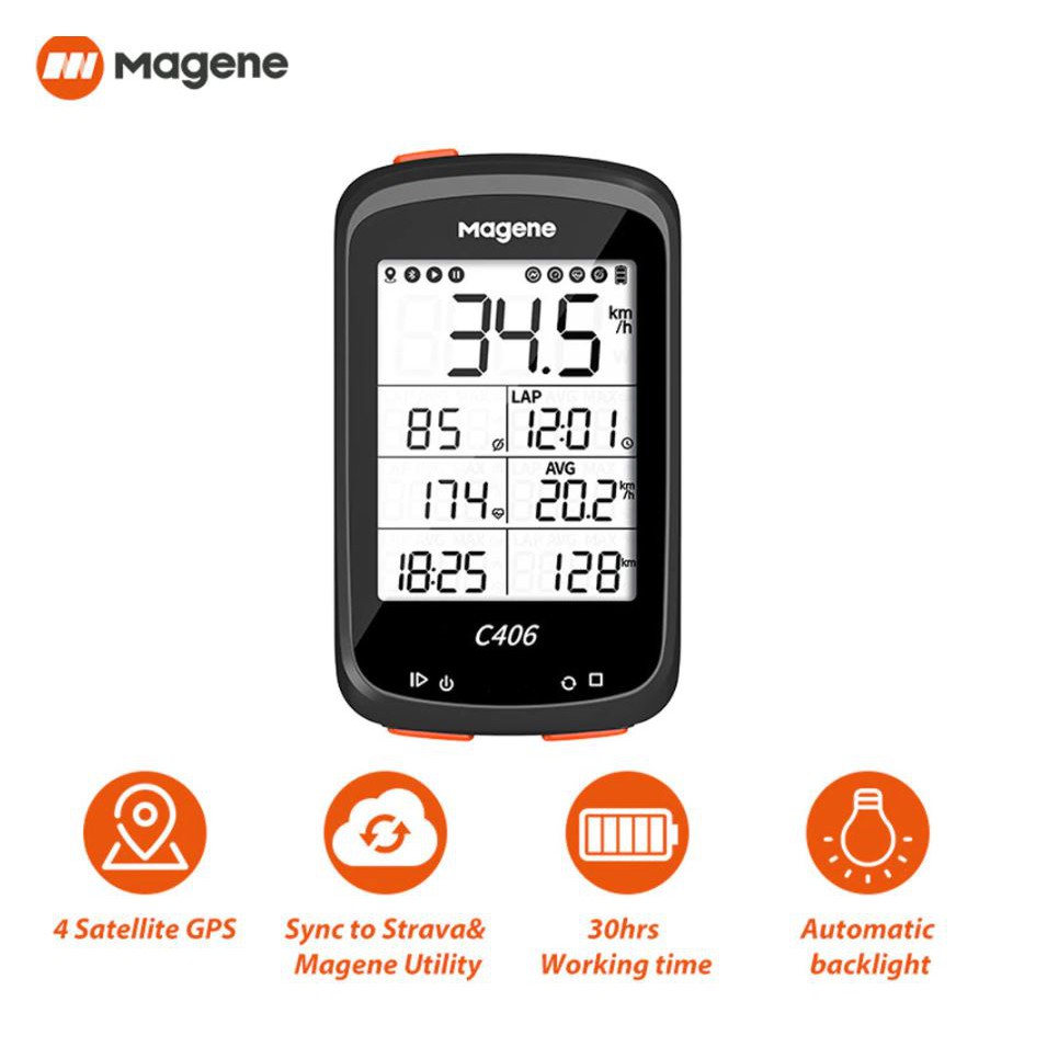 Đồng Hồ Tốc Độ Xe Đạp GPS Magene C406
