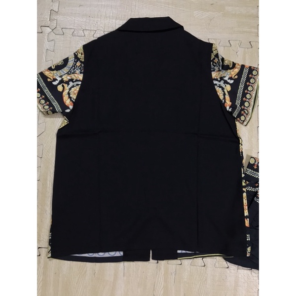 PIJAMA LỤA CLC  CỘC DÀI - DÀI DÀI LÁ VÀNG VERSACE 1 CCQC