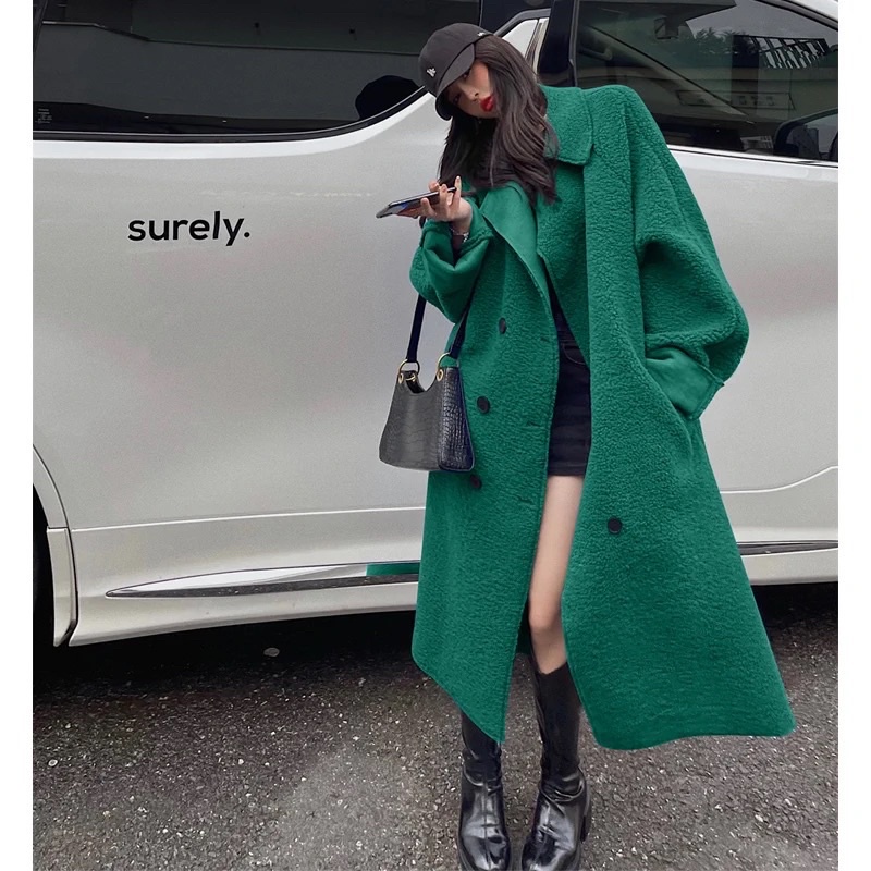 Áo khoác bông dáng dài giữ ấm, hàng Quảng Châu