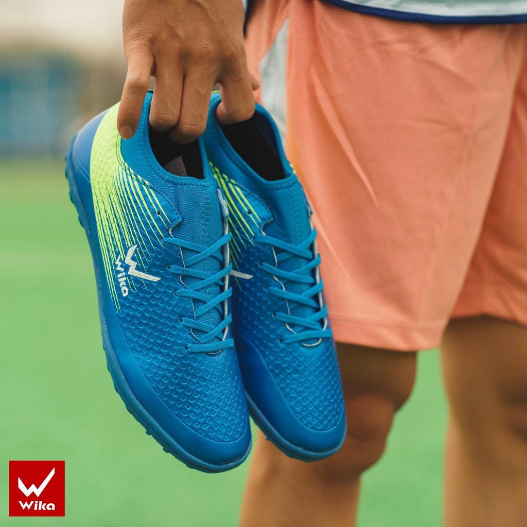 Giày Bóng Đá Nam Wika Flash Sân Cỏ Nhân Tạo Chính Hãng Chất Da Chống Bong Mềm Dẻo Khi Đi Không Đau Ôm Chân Bảo Vệ Gót