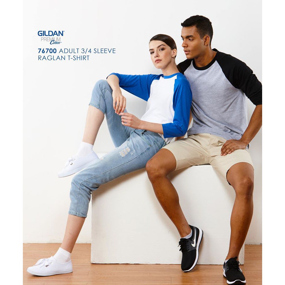 ÁO PHÔNG Gildan Sleeve Raglan 100% Cotton USA