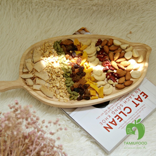 Granola siêu hạt nướng mật ong 90% hạt, 10% yến mạch - Ngũ Cốc Ăn Kiêng Tự Nhiên-Hũ 500gram