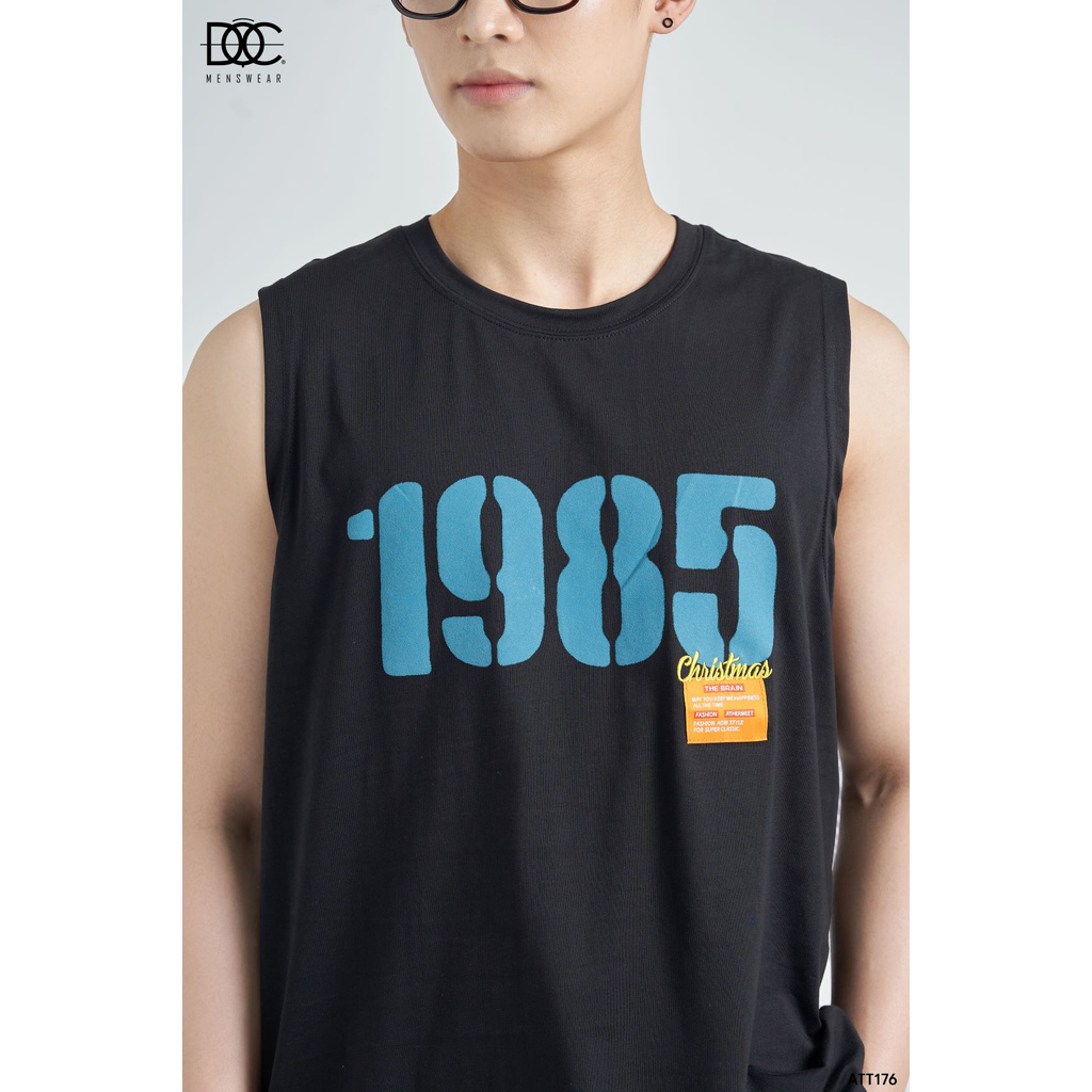 Áo Tank Top, Tanktop Nam Nữ Hai Màu Đen Trắng In Số 1985 Thoáng Mát Trẻ Trung ĐỘC MENSWEAR - ATT176