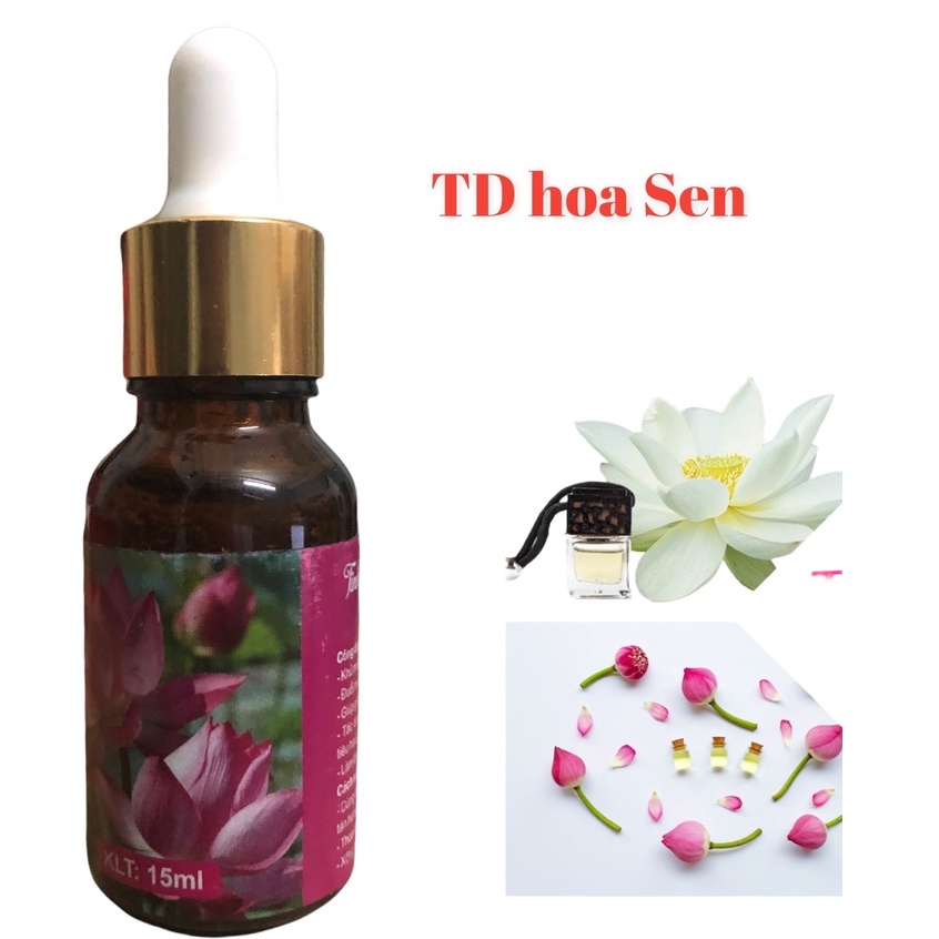 Tinh Dầu Hoa Sen Nguyên Chất Thiên Nhiên 100% Lọ 10ml Tinh Dầu Hoa Sen Thơm Phòng Nguyên Chất Giúp Đuổi Muỗi Khử Mùi