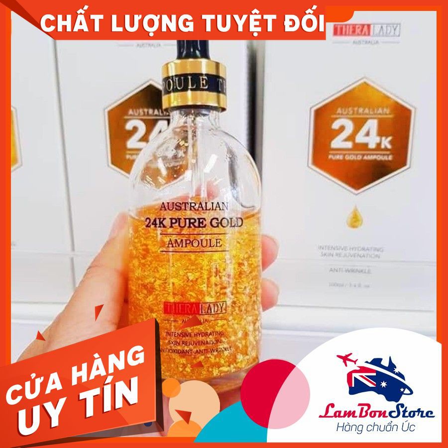 Serum Tinh Chất Vàng 24k Pure Gold Ampoule Thera Lady 100ml (Date mới nhất) - Xuất xứ Úc