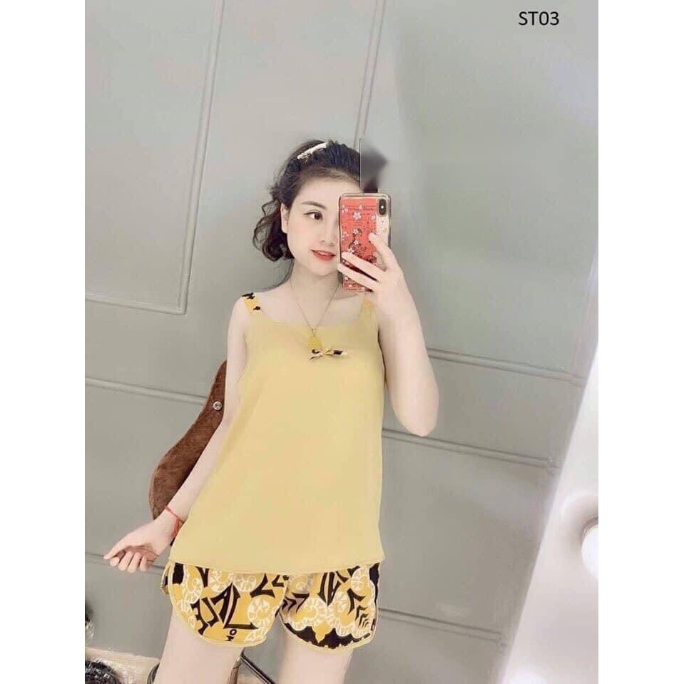 ( Xả Hàng Bán Lỗ) Bộ Đồ Pijama-Bộ Đùi Lụa Satin Hàng Cao cấp Loại 1 [ảnh thật sp] | BigBuy360 - bigbuy360.vn