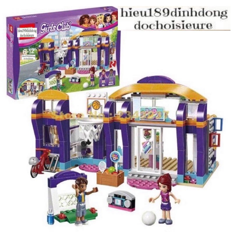 Lắp ráp xếp hình Not Lego Friends 41312,  sy881 : Trung Tâm Thể Thao bóng rổ Heartlake 349+ mảnh