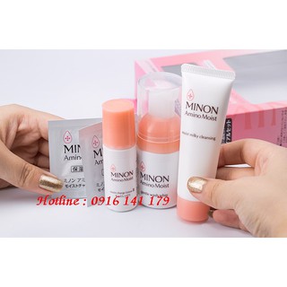 Set mini Minon Amino Moist dưỡng da