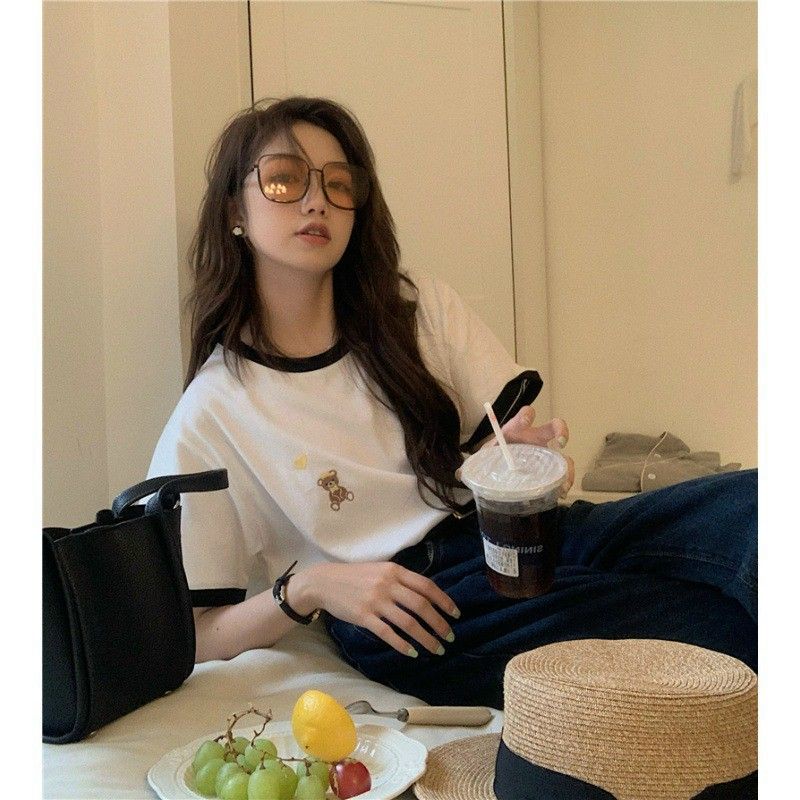 áo len trắng thêu gấu A255k