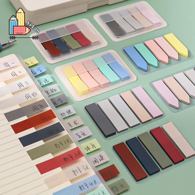 Set 5 Túi Sticker Morandi Nhiều Màu Sắc Phong Cách Retro