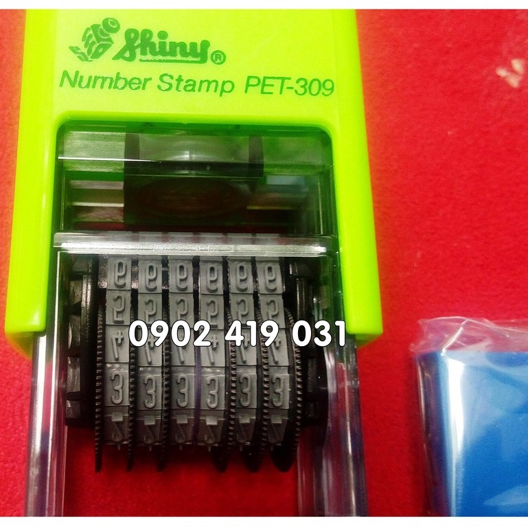 Dấu Đóng Số Shiny PET-309 [ 6 Số / Numbering Stamp ]