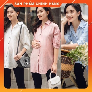 Sét áo sơ mi và quần ngố bầu nâng mông