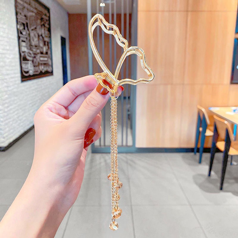 Simple and exquisite butterfly pendant temperament net red 2021 new female hairpin F316