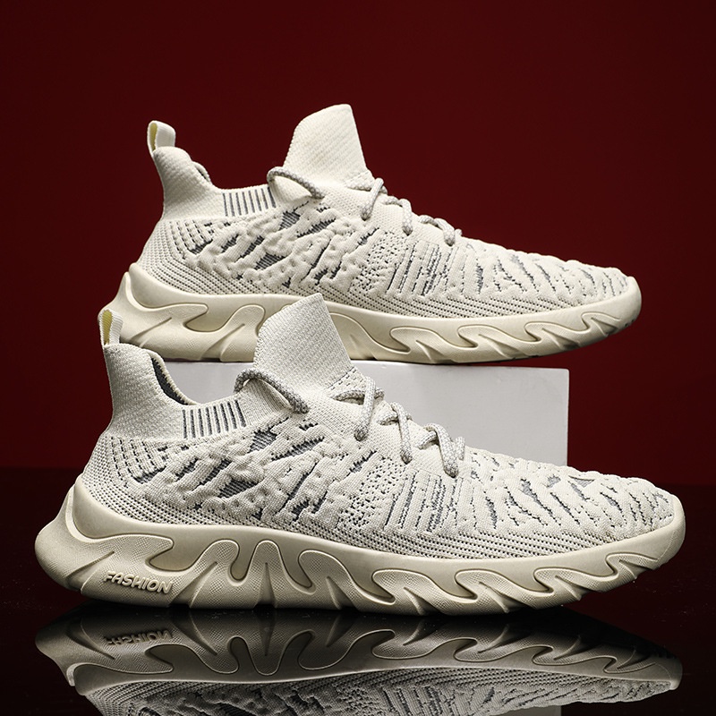 Giày Sneaker Mùa Hè 2022 Bằng Vải Dệt Thoáng Khí Họa Tiết Hổ Phong Cách Mới Cho Nam